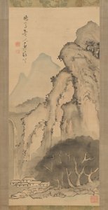 Paesaggio con Cascata da Kameda Bosai