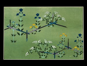 Fiori autunnali, studio per tessuto