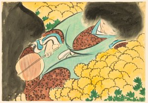 Fiori di Cento Mondi (Momoyogusa): Ragazzo del Crisantemo (Kikujidō) da Kamisaka Sekka