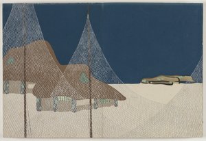 Fiori di cento mondi (Momoyogusa): Villaggio di pescatori (Ryoson) da Kamisaka Sekka