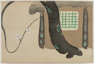 Fiori di cento mondi (Momoyogusa): Prugna sotto le gronde (Nokiba no ume) da Kamisaka Sekka