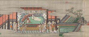 Pergamena 1 dal Canto del dolore duraturo (Chōgonka gakan) da Kano Sansetsu