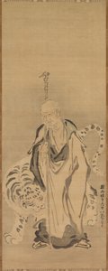 Un saggio con una tigre da Kanō Tan’yū