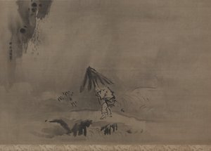 Pioggia serale da Kanō Tan’yū