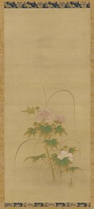 Ibisco parte di un set, periodo Edo