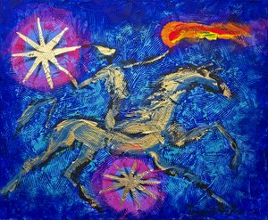 Il cavaliere cosmico infuocato da Kanat Ibragimov
