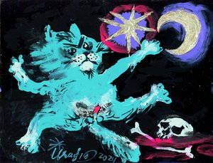 Il gatto mistico e la luna
