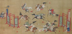 Tartari che giocano a polo, inizio XVIII secolo