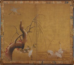 Aironi e vecchio salice da Kano Sadanobu