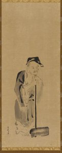 Shide Jittoku, periodo Edo, inizio XVII secolo da Kano Sadanobu