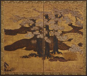 Alberi di ciliegio in fiore, periodo Edo, ca.1580-1635