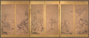 Patriarchi buddisti, taoisti e confuciani da Kano Sanraku