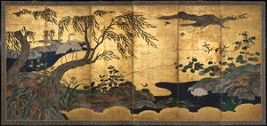 Uccelli e fiori, fine XVI secolo da Kano Shoei (attr.to)