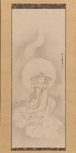Jizo Bosatsu che suona un flauto, metà del XVII secolo da Kanō Tan’yū