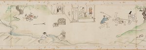 Miracoli compiuti dal bodhisattva Jizo, copia di una sezione di un rotolo, periodo Edo, 1627