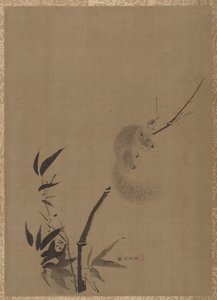 Scoiattolo su bambù, ca. 1650 da Kanō Tan’yū