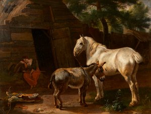 La ragazza addormentata della fattoria da Karel (attr.to) Dujardin