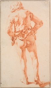 Un uomo mezzo nudo, visto di spalle da Karel Du Jardin