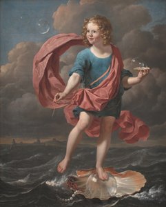 Ragazzo che soffia bolle di sapone. Allegoria della transitorietà e della brevità della vita da Karel Du Jardin