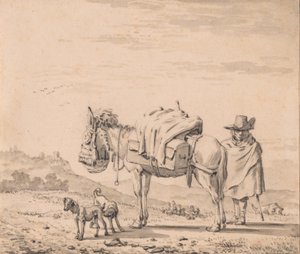 Uomo con un mulo da Karel Dujardin