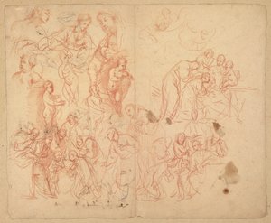 Studi di figure (recto); Studi di figure (verso) da Karel Škréta