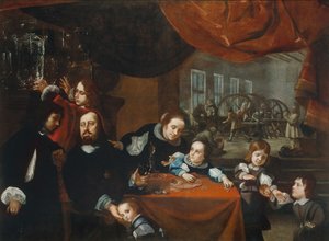 La famiglia del tagliatore di pietre preziose Dionigi Miseroni