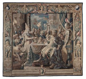 Cleopatra intrattiene Antonio da Karel van II Mander