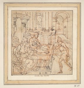 Il figliol prodigo che lascia i suoi genitori da Karel van Mander I