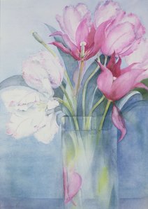 Tulipani pappagallo rosa e Marlette da Karen Armitage