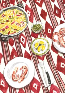 Pasto a base di paella spagnola da Karen Menzenbach