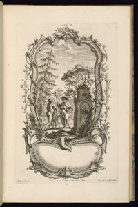 Progetto per un cartiglio con scomparti grandi e piccoli da Karl Albert von Lespilliez
