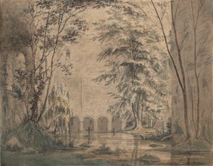 Rovine inondate di un monastero da Carl Blechen