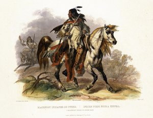 Un indiano Piedi Neri a cavallo, tavola 19 dal Volume 1 di 