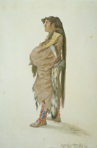 Ahsch?psa Masihichsi, un uomo Hidatsa da Karl Bodmer