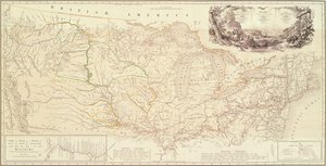Mappa per illustrare il percorso del Principe Maximilian di Wied nell