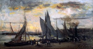 Il ritorno dei pescatori, fine XIX secolo da Karl Daubigny