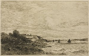 La Senna davanti a Honfleur da Karl Daubigny