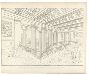Altes Museum Berlino: Vista della scala, 1852 da Karl Friedrich Schinkel