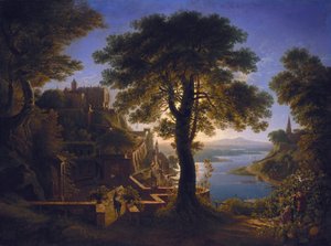 Il castello in riva al fiume da Karl Friedrich Schinkel