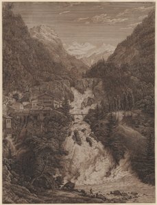 La cascata presso Wildbad Gastein da Karl Friedrich Schinkel