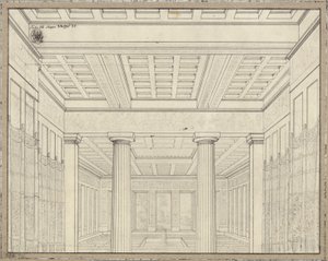 Didone. Opera di Bernhard Klein. Progetto per la 3ª decorazione. Camera nel palazzo da Karl Friedrich Schinkel