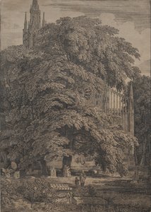 Chiesa gotica tra le querce da Karl Friedrich Schinkel