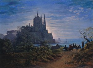 Chiesa gotica su una roccia vicino al mare, 1815