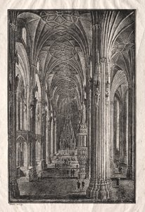 Interno della Cattedrale di Santo Stefano a Vienna da Karl Friedrich Schinkel