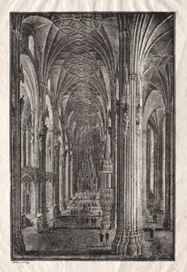 Interno della Cattedrale di Santo Stefano a Vienna, c. 1810 da Karl Friedrich Schinkel