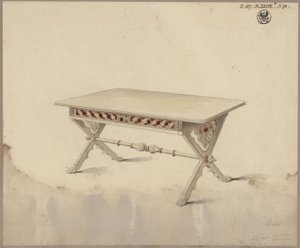 Potsdam. Palazzo di Babelsberg (?). Progetto per un tavolo inclinato da Karl Friedrich Schinkel
