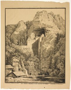 Castello di Predjama a Krein, dodici ore da Trieste da Karl Friedrich Schinkel