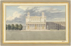 La Facciata e i Dintorni di una Cattedrale per Berlino da Karl Friedrich Schinkel