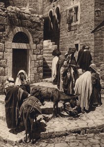 Betlemme, Scena di mercato (foto in bianco e nero) da Karl Grober