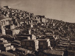 Gerusalemme, Valle di Giosafat con tombe ebraiche da Karl Grober